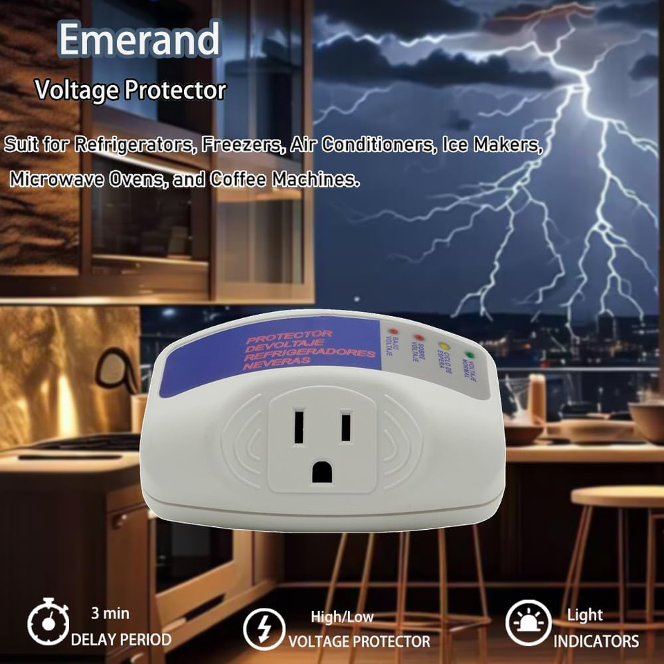 BSEED 4-Pack US Voltage Surge Protector – 120V Refrigerator Appliance Protector, 140J, 10A
