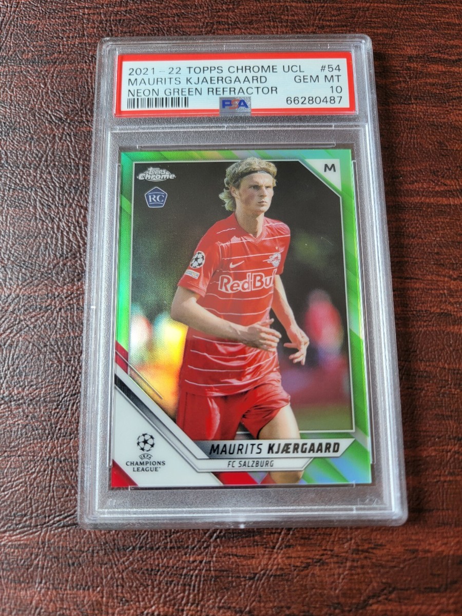 2021-22 Topps Chrome - Maurits Kjaergaard ROOKIE PSA 10 MINT Neon 