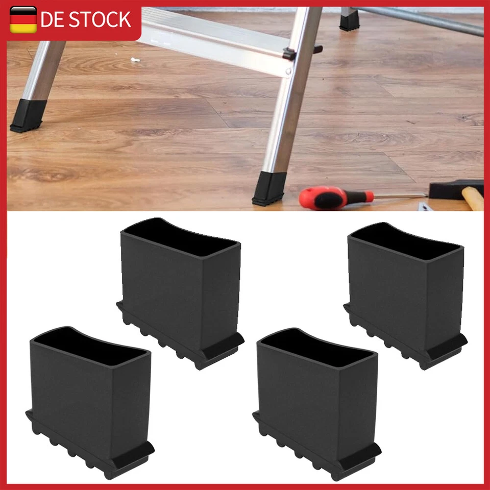 4PCS Leiterfüße 40x20mm für Traverse Außenschuh Ersatzschuh Ersatzteil Gummifüße - Bild 2 von 4