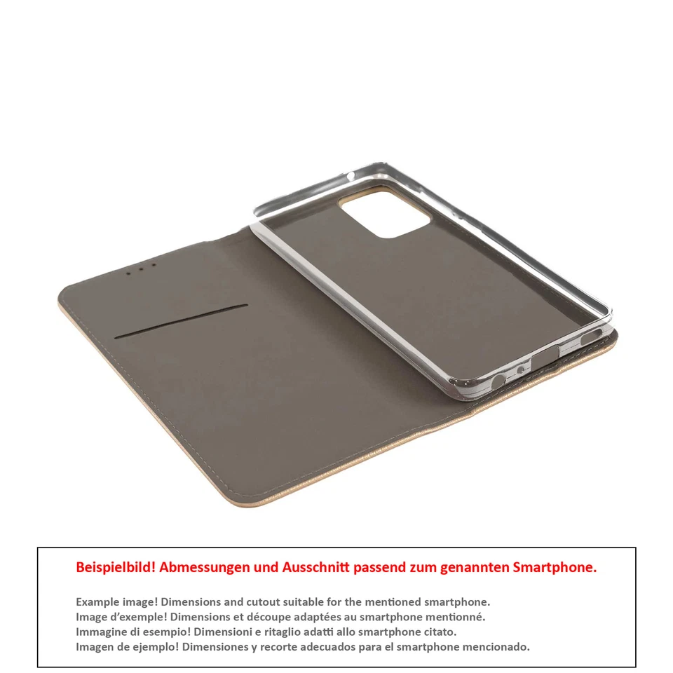 Custodia protettiva a libro per HTC U Ultra Cover Bookstyle Case oro - Immagine 3 di 4