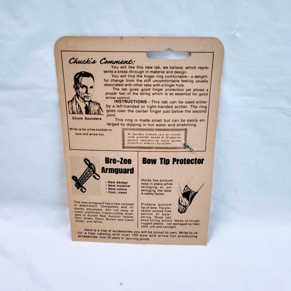NOS Saunders AMO Archery Uni-Tab Medium Molded Tab - Image 2 of 2