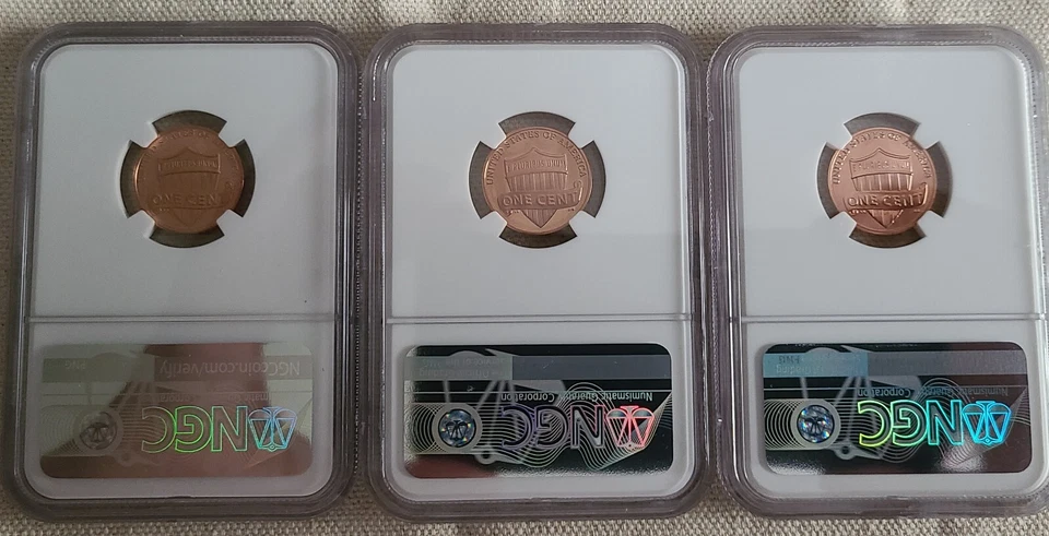 2019-W NGC Lincoln Cent 3 Coin Set  PF70RD - ULTRA CAMEO, REV PF70RD, UNC MS69RD - Image 2 of 2