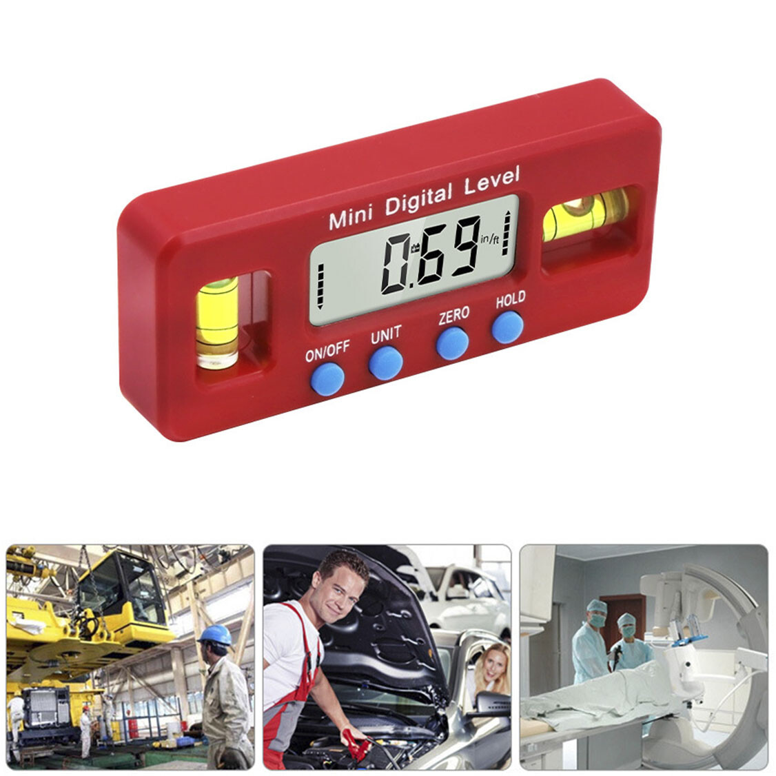 エムミーエメOffshoulderrovingcheckminionepiece Magnetic Angle Finder Level Gauge Tool Mini Digital Protractor
