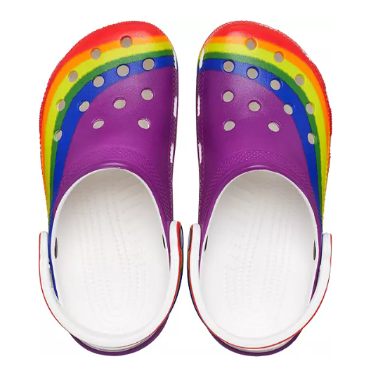 Crocs Classic Rainbow Stripe Clogs Men