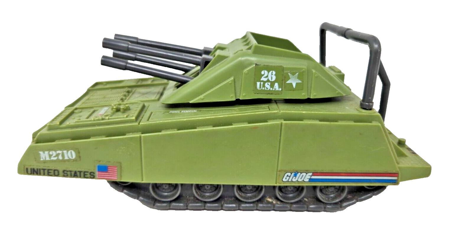 VINTAGE 1985 HASBRO GI JOE ARMADILLO MINI TANK VEHICLE 80S TOY 100% COMPLETE