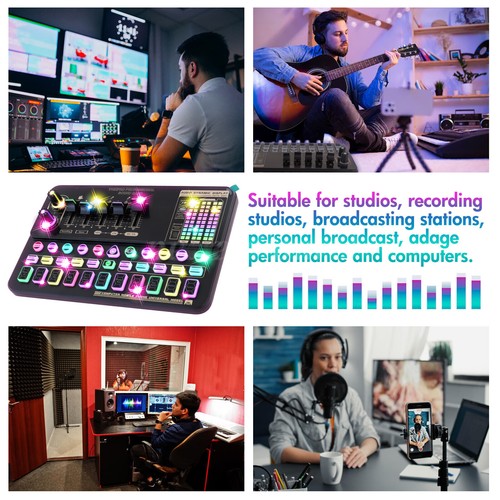 Condenser Microphone Studio Recording Professional Live Sound Card Kit Bluetooth - Picture 4 of 21