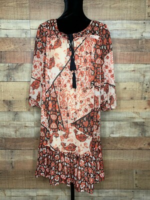 boho floaty dress Gorgeous Floaty Gypsy Paisley Boho Hippy Tunic Dress Cover Up