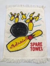 Bowling Spare Towel VTG 60s 70s Sayco 100% Cotton Ball Personalized 16”x11” USA