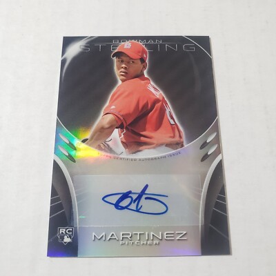 2013 Bowman Sterling Carlos Martinez Auto Rc #ed 120/150