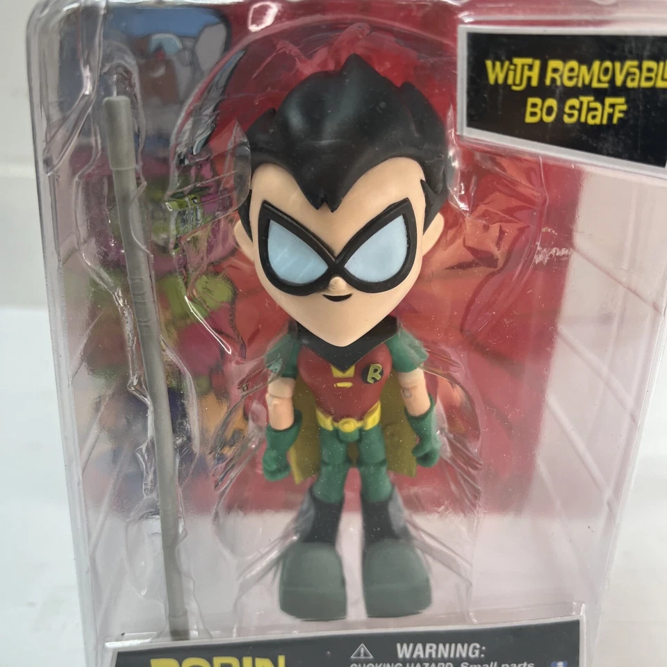 Teen Titans Go! Figura de acción Robin con personal Bo extraíble DC Comics Foto 2 de 4
