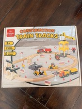 Lehoo Castle Wooden Train Set, Construction Toys Train Set for Toddlers 2-4, Woo