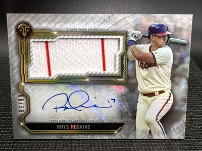 2020 Topps Autograph Single Jumbo Relics Rhys Hoskins 99/99 #ASJR-RH