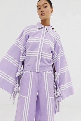 Adidas x Ji Won Choi Tracksuit Set Kimono & Wide Leg Trousers UK10-12 US6-8 RARE
