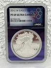 2012-W Proof American Silver Eagle 1 OZ NGC PF69 Ultra Cameo PURPLE Holder
