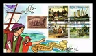 US COVER FIRST VOYAGE OF COLUMBUS FDC SETENANT MELISSA FOX HAND PAINTED 2 OF 20