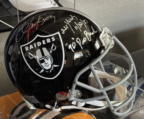Bo Jackson Signed Los Angeles Raiders Authentic VSR4 Helmet With 2 Inscriptions
