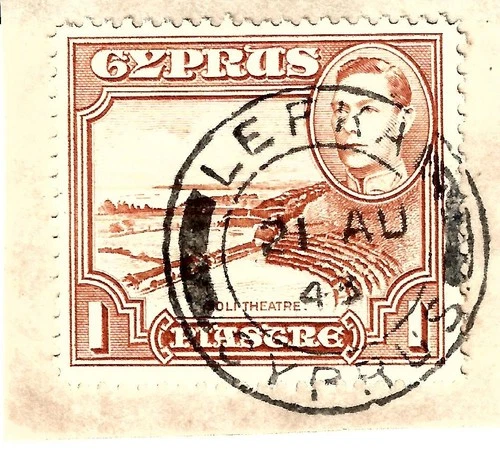 LEFKA CYPRUS CDS -21 AU 1943  EXCELLENT STRIKE