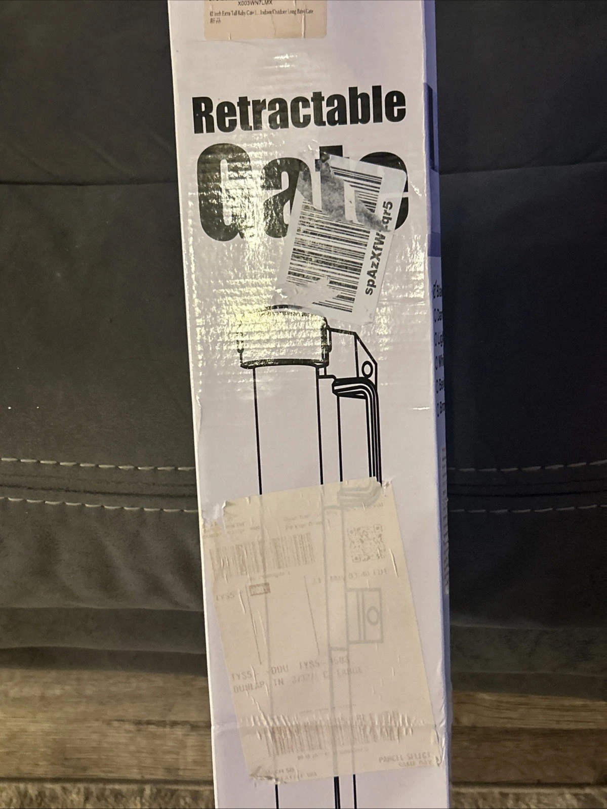 Retractable WIDE Space Baby Gate For Pets Or Children 42” Tall. 9.8’ Wide. XL