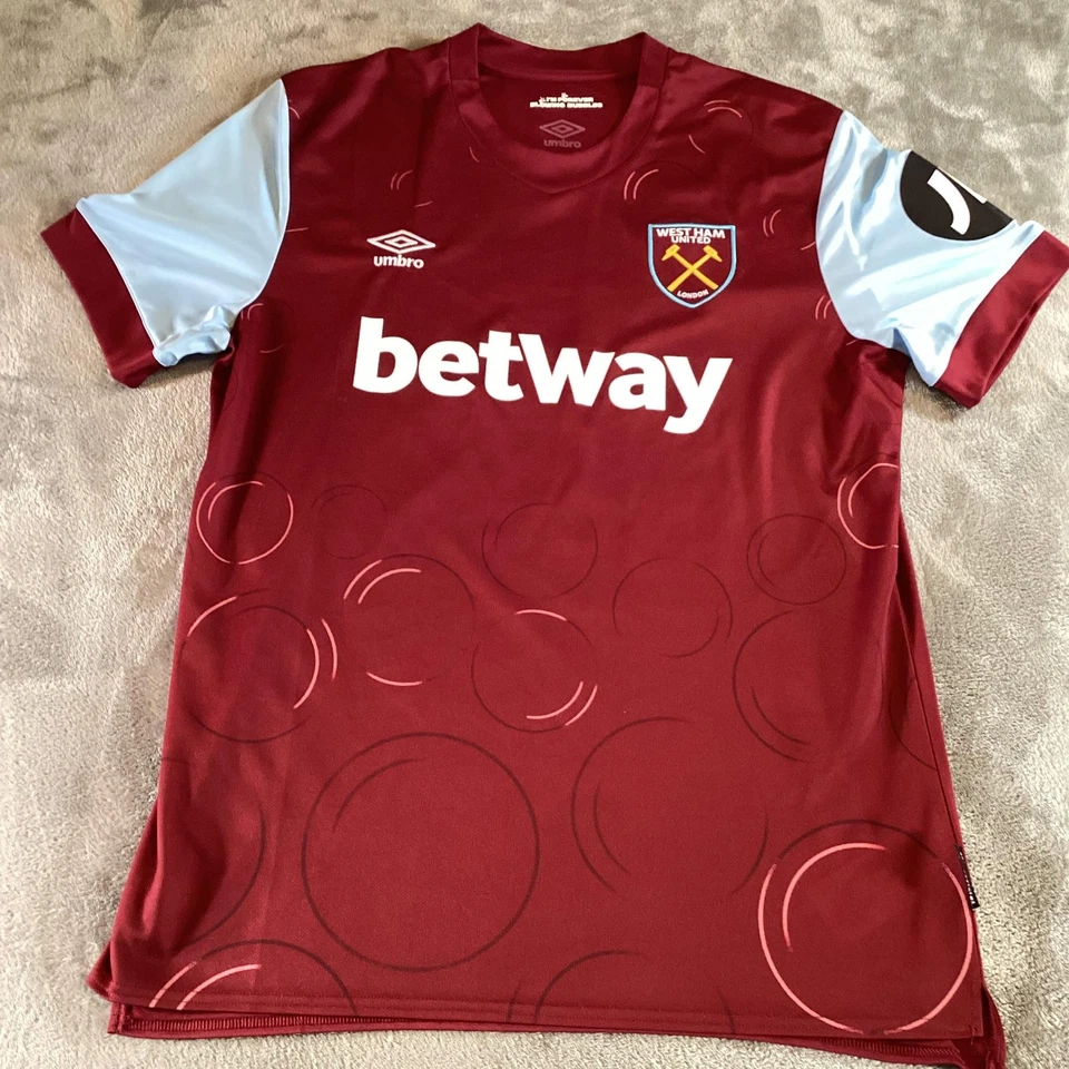 West Ham United Jersey Mens XL Claret Blue Premier League Soccer Umbro Kerr 23 - Image 2 of 4