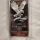 10 oz Silver Bar .999 Fine Eagle Design Precious Metal Bar 10 Troy Ounces Silver