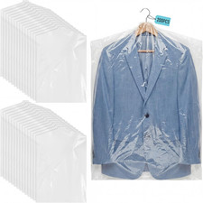 200 Pack Dry Cleaning Garment Bags, 23.6 X 35.4 Inch Clear Plastic Dry Cleaners