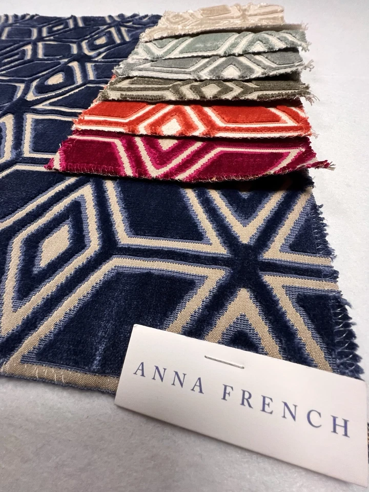 Anna French Geometric Velvet Fabric Sample Set - Image 2 of 4