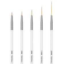 Fine Liner Brush for Nail Art, Striping Brushes Set 5mm 7mm 9mm 11mm 20mm Thin