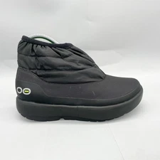 OOFOS OOmg Bootie Womens 6.5 Black Quilted Puffer Slip On Warm Winter Boots Shoe