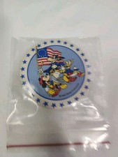  Walt Disney Productions America on Parade Mickey Donald Goofy Button '76