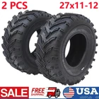 2X 27x11-12 ATV Tire UTV All Terrain 27x11x12 27x11 12 Heavy Duty 6Ply Tubeless