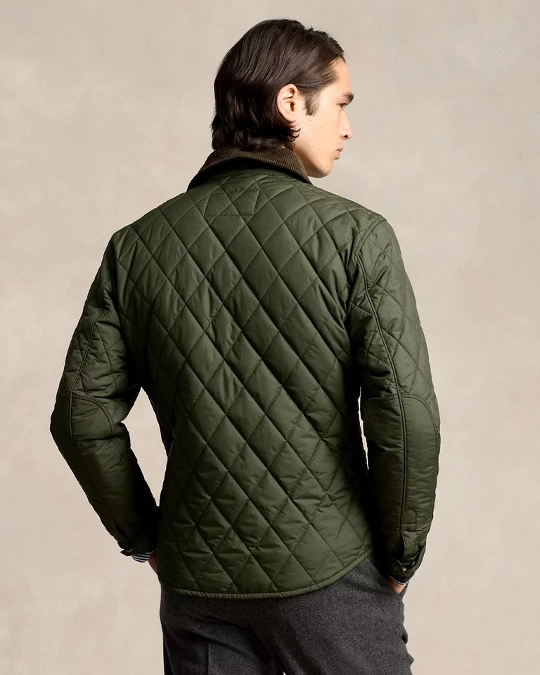 Ralph Lauren Polo Beaton Quilted Jacket Water-Proof Olive Green Corduroy  £395 - Image 3 of 4