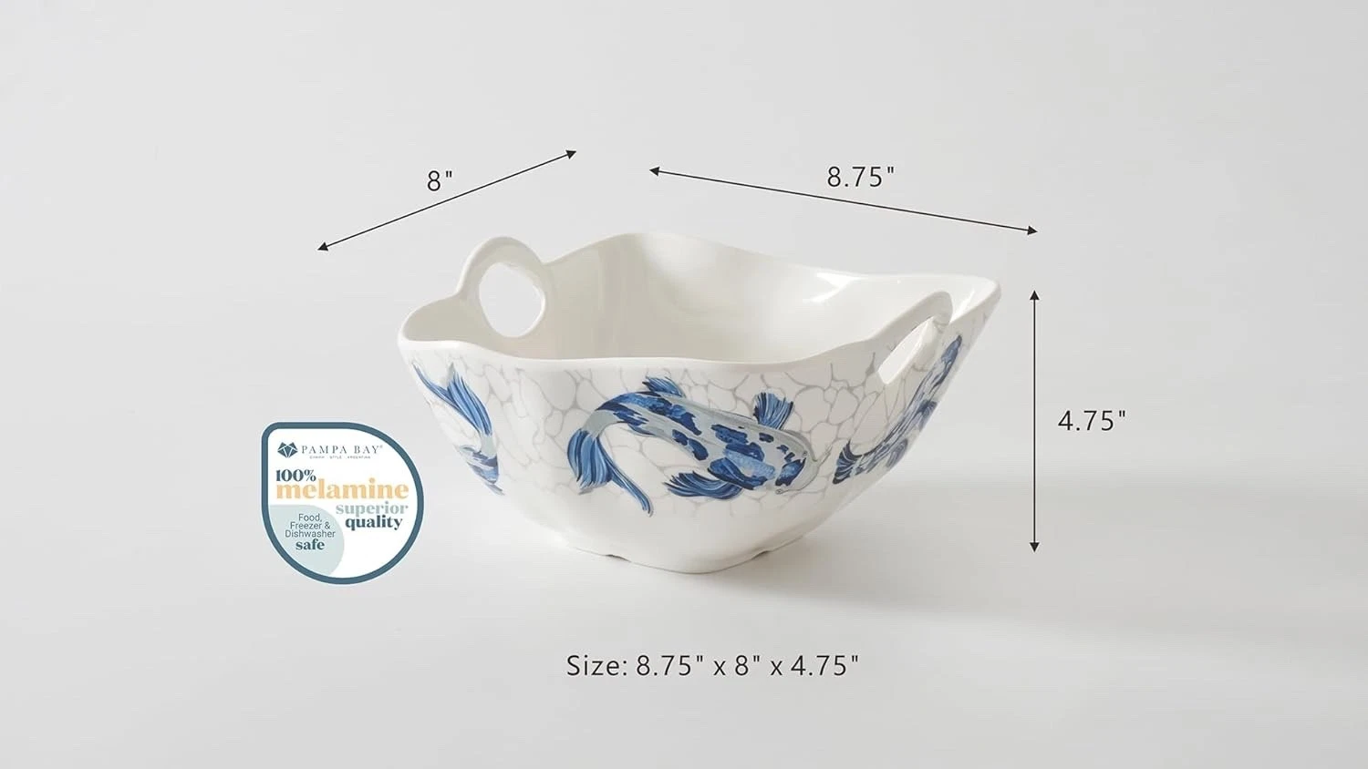 Pampa Bay Koi Fish Serving Bowl - Thumbnail 3