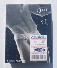 2xist nos 1 men white cotton contour pouch brief sz xl nib 1999