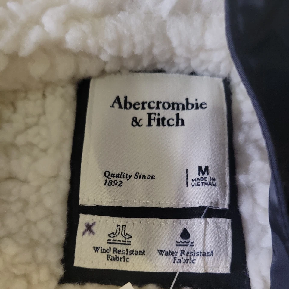 Abercrombie Jacket Womens Medium Black Hooded Weather Coat - Image 2 of 4