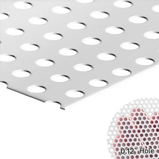 Perforated Stainless Steel Sheet Metal 23.6"X11.8"x 0.0375" 304 Stainless Steel