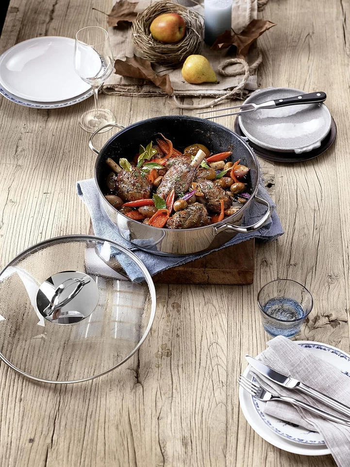 Casseruola Con Coperchio in Vetro, 28 Cm - Immagine 2 di 4