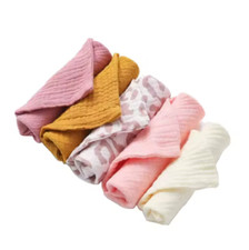 5 Pcs Washcloth Face  Body / Infant Face Wash Hand Wipes Baby Cloth