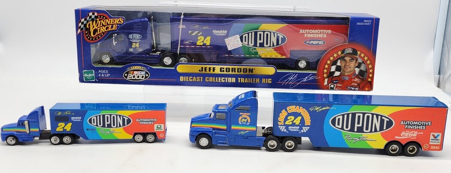 Winners Circle Nascar Jeff Gordon #24 Diecast Collector Trailer Rig lot of 3