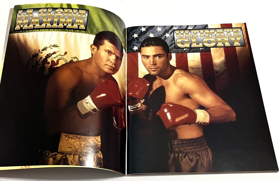 JULIO CESAR CHAVEZ OSCAR DE LA HOYA Caesars Palace 1996 Souvenir Boxing Program - Image 3 of 4
