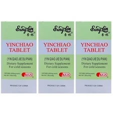 Yinchiao Tablet, Cold Seasons Relief, Strong 450MG (120 Tablets) - 3 Bottles