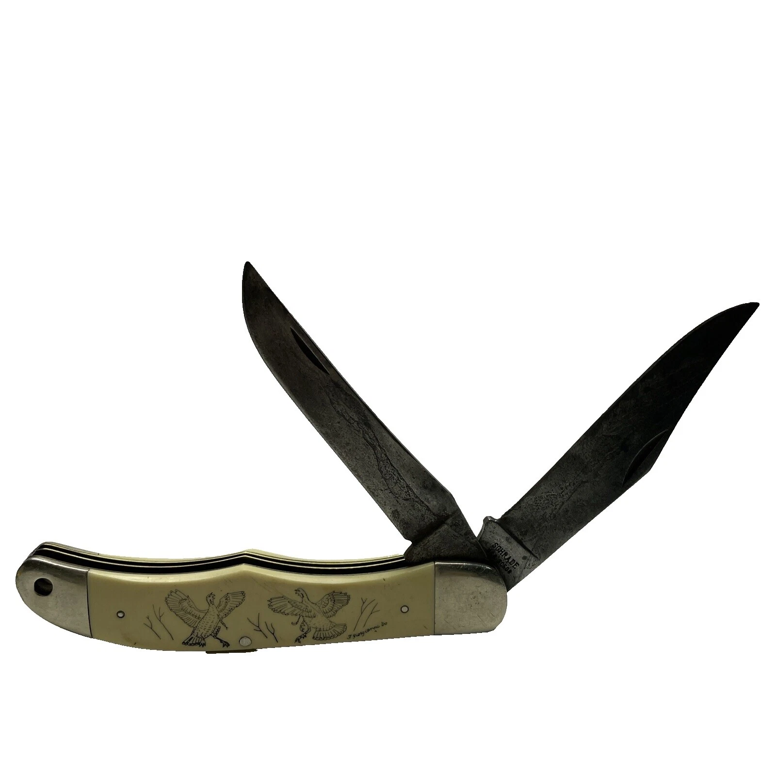 Hoja de acero al carbono Schrade Negro cuchillos plegables de colección