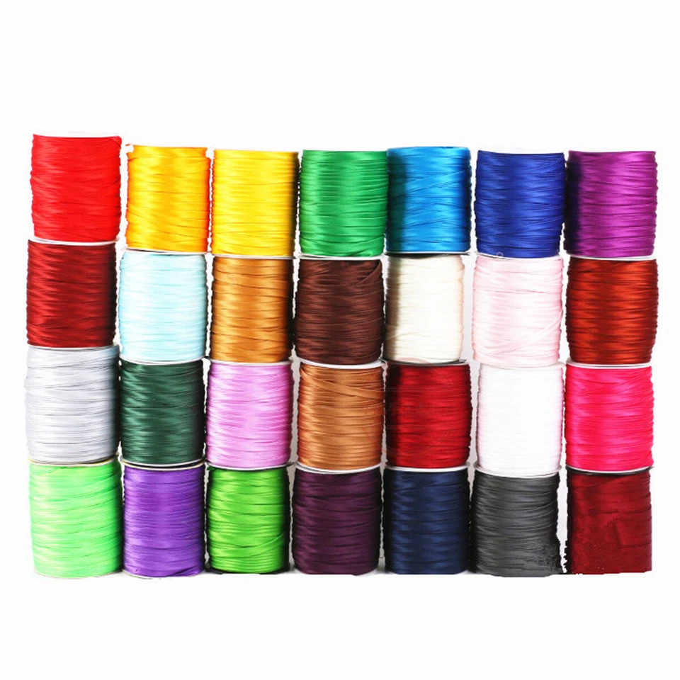 90 Yards Bias Binding Tape Roll Polyester Satin Edge Sewing Trim DIY Craft Decor - Image 2 of 4