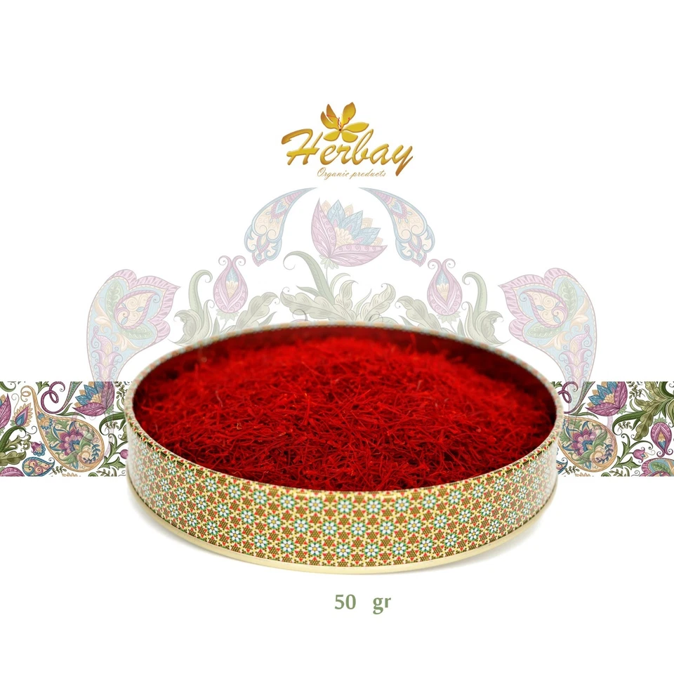 Herbay Saffron, Finest Pure Premium Super-Negin Saffron Spice 50 grams Khatam - Image 2 of 4