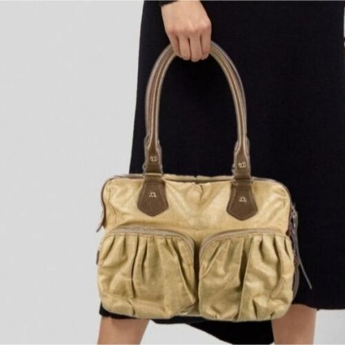 MZ Wallace New York Jane Gold Leather Hand Shoulde