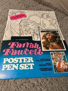 Large Vintage 1977 Charlie's Angel Farrah Fawcett Pro Arts USA Poster 14-509