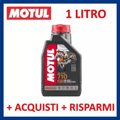 Motul 710 100 Synthetic JASO FD Motorcycle Scooter Quad 2 Stroke Blend Oil 1 Liter