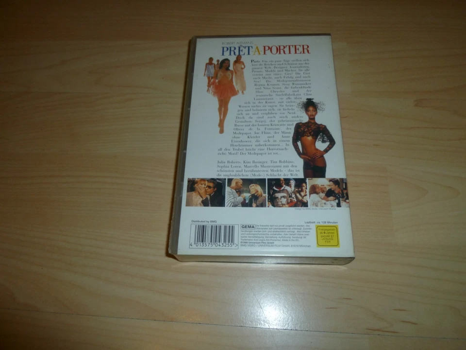 VHS Film - Robert Altmanns Pret-A-Porter - Julia Roberts - Videokassette - Bild 2 von 2