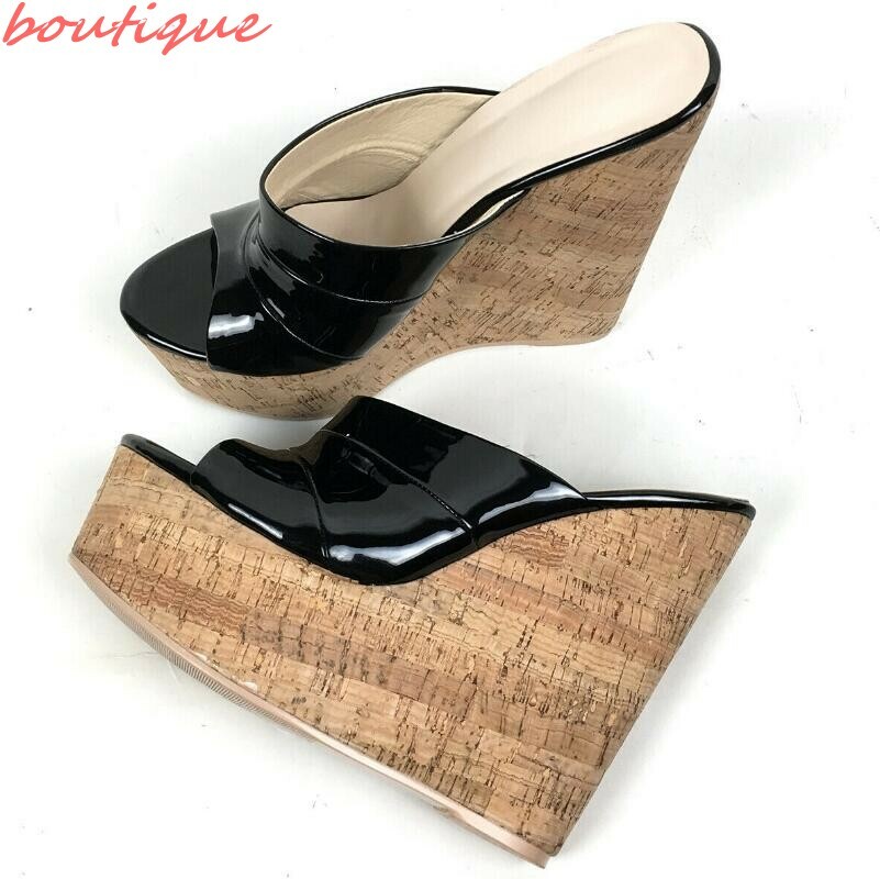 PANTOFOLA D’ORO Sandali donna zeppa sughero tacco alto plateau slide estivi casual ciabatte scarpe