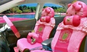 Hello Kitty Auto Accessory Set 10 Items Kitty Princess ハローキティカーシートカバー Ebay