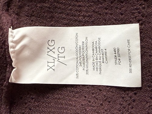 Maglione donna CABI vino scollo a V stile 4480 XL manica lunga - Foto 6 di 8